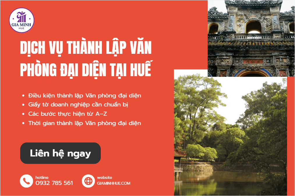 Dịch vụ thành lập văn phòng đại diện tại Huế – Nhanh chóng, đúng luật, trọn gói 3 Hồ sơ đăng ký văn phòng đại diện tại Huế