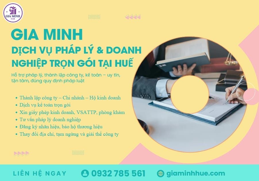 Thành lập công ty phân phối hàng hóa tại Huế hồ sơ chuẩn ngay lần đầu