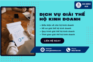 Dịch vụ giải thể hộ kinh doanh tại Huế trọn gói, hỗ trợ hồ sơ và nộp tại UBND huyện.